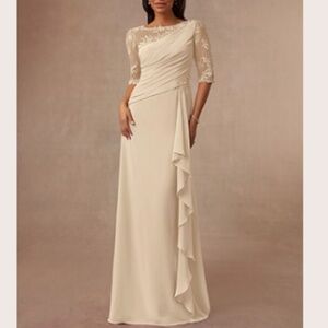 Azazie Dionysus Mother of the Bride/Groom Champagne Dress